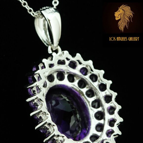 $3950 / NEW / EFFY / Fancy Purple Amethyst Necklace / 14K Gold - Picture 7 of 8